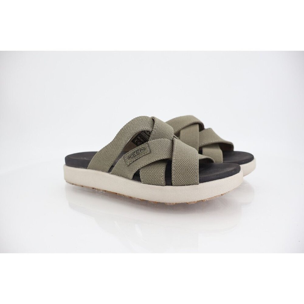 KEEN Women's Size 5 Elle Comfort Slip On Slide Sandals Green Criss Cross Shoes